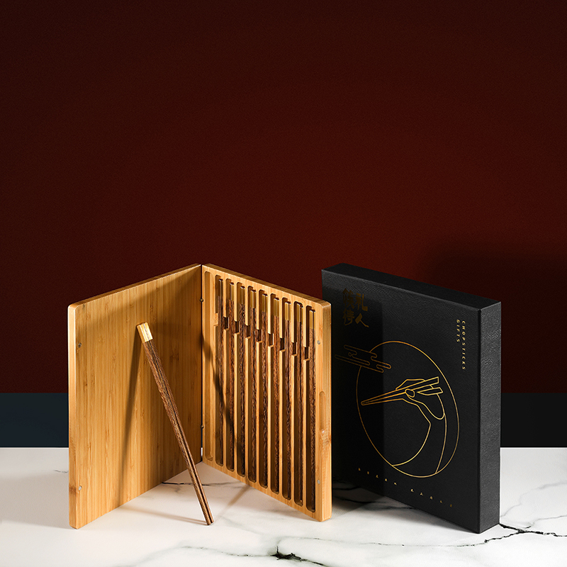赫曼德 著贺-家宴套装10双 鸡翅木+炭化竹