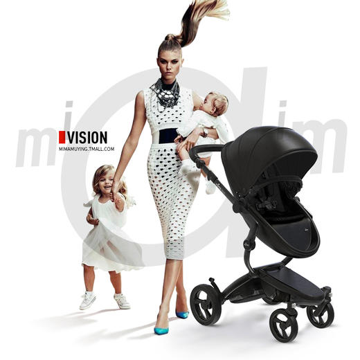 西班牙mima xari 格调款（皇家蓝/绅士黑）高景观婴儿推车可坐可躺双向宝宝推车避震婴儿车 商品图4