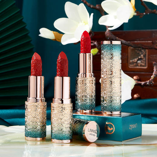 【中国风雕花刺绣】琳妆口红哑光滋润浮雕口红 商品图1