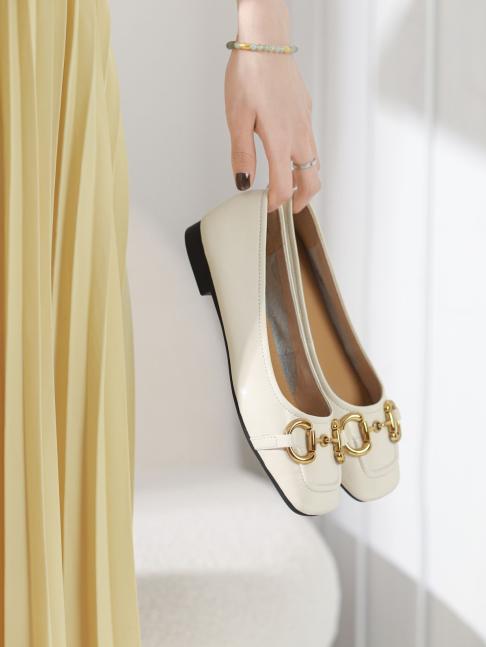 西村名物2021夏季新款低跟浅口百搭方头女鞋T21CE32861 商品图2