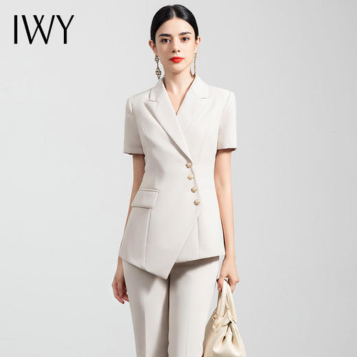 IWY/西装职业装女时尚白色西服套装女气质白领上班工作服cp10409W 商品图0