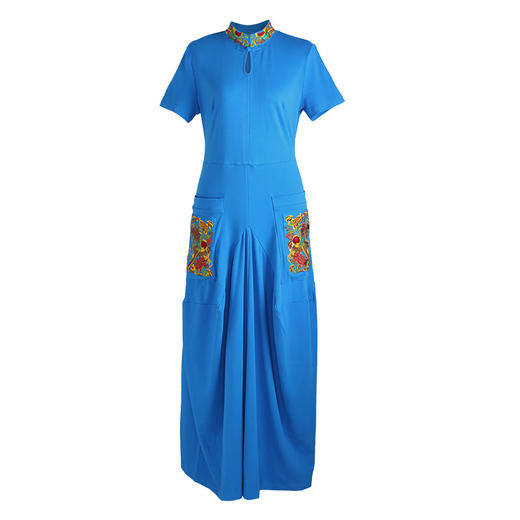 城南绣片廓形连衣裙 / 蓝色 黄色 / 长袖 短袖 / 少量现货 商品图4