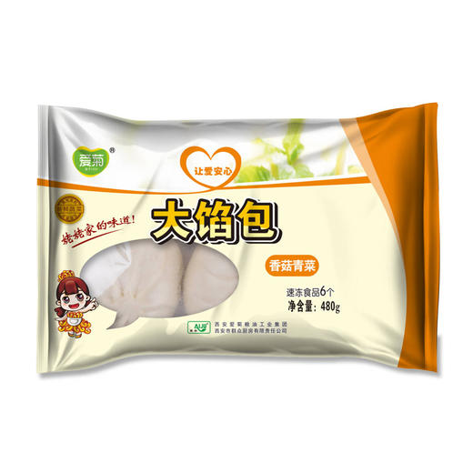 爱菊大馅香菇青菜包80g*6个 商品图0