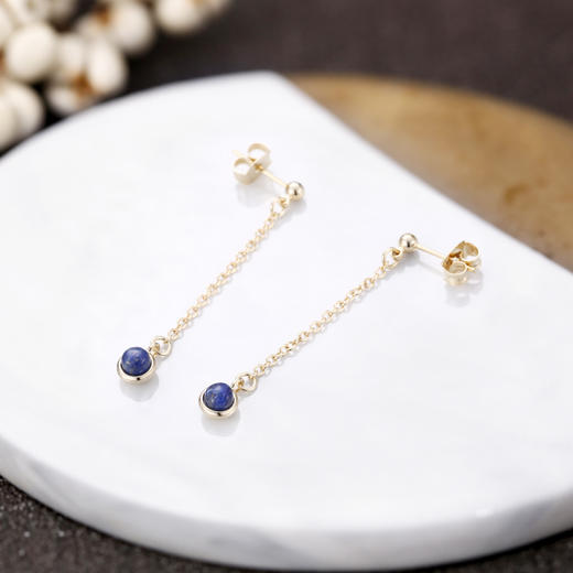 醍醐 阿里星空系列 青金石 健康石 星点 耳饰 商品图3