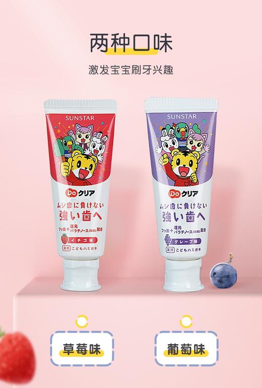 巧虎儿童牙膏70g(葡萄味/草莓味）2022.11.20两支随机发 商品图2