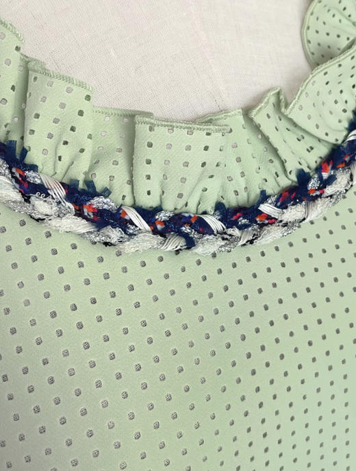 TYNVIE 领圈编织装饰无袖上衣 - 薄荷绿 商品图4