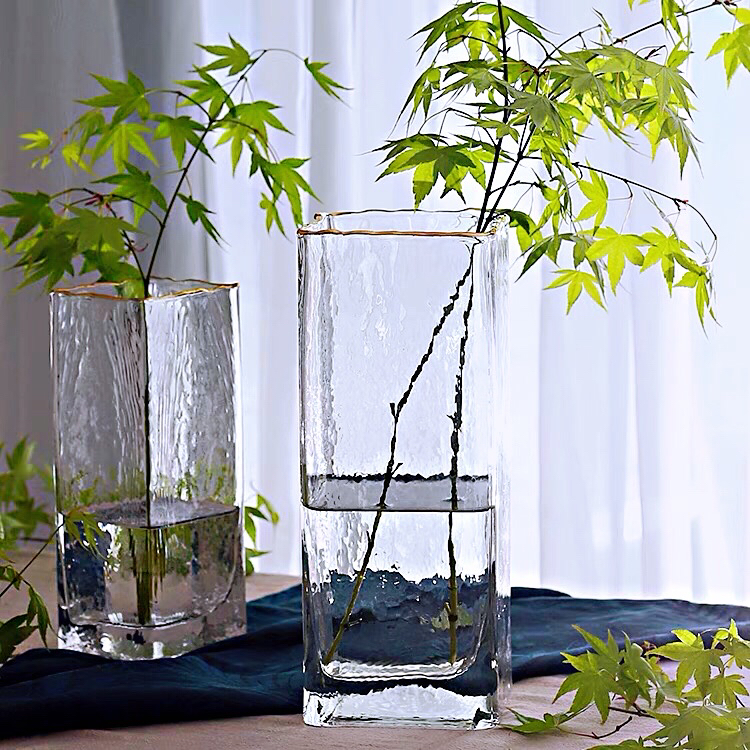 北欧创意现代简约 25Cm方形玻璃花瓶