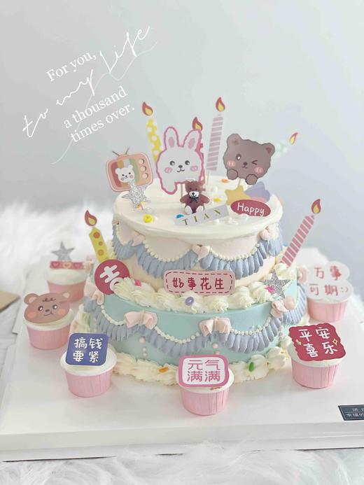 复古款洛丽塔少女蛋糕，超美超美超美，蛋糕赠送ins风小熊蜡烛一支 商品图7