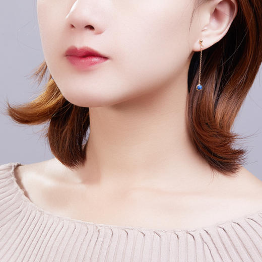 醍醐 阿里星空系列 青金石 健康石 星点 耳饰 商品图2