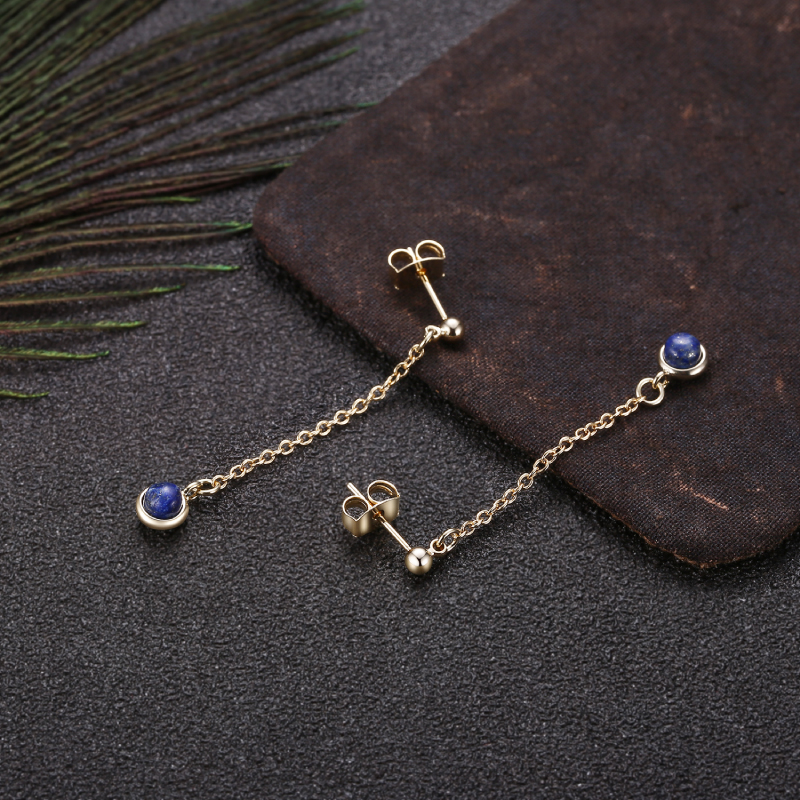 醍醐 阿里星空系列 青金石 健康石 星点 耳饰