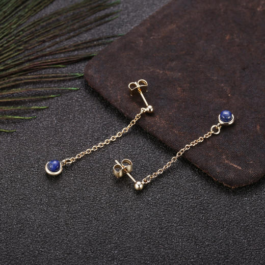 醍醐 阿里星空系列 青金石 健康石 星点 耳饰 商品图0