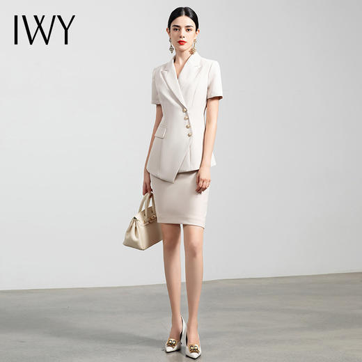 IWY/高端职业装气质女神范白色西服套装女名媛西装正装工作服cs10409W 商品图2