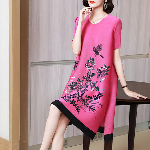 上海旗袍厂JN-k210503三宅褶皱一生连衣裙2021夏季新款女装烫钻裙 商品图3