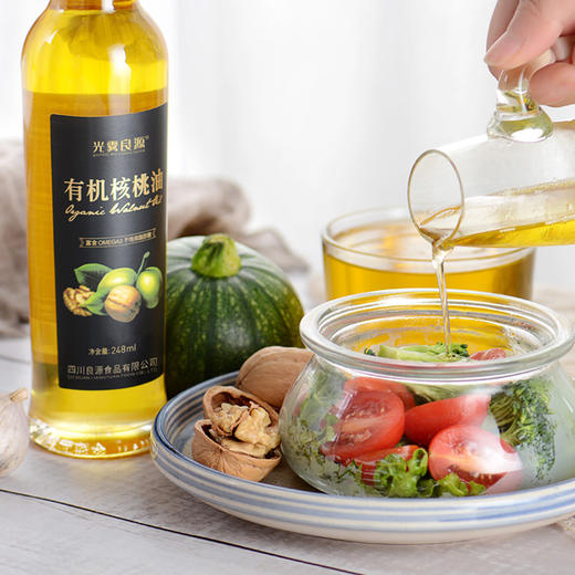 有机核桃油 母婴辅食专用油 物理冷榨 248mlx2礼盒 商品图3