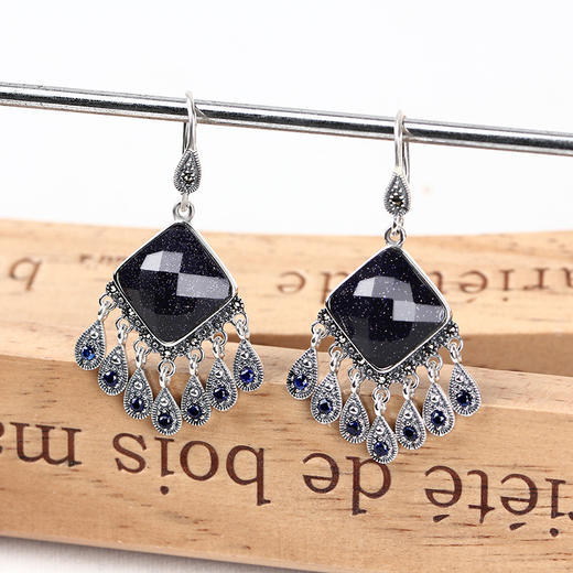 YSJ-EZA159新款民族风优雅气质流苏长款耳坠 商品图4