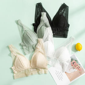 TG-TG02S111法式真丝内衣 蕾丝性感美背桑蚕丝文胸 薄款透气无钢圈抹胸