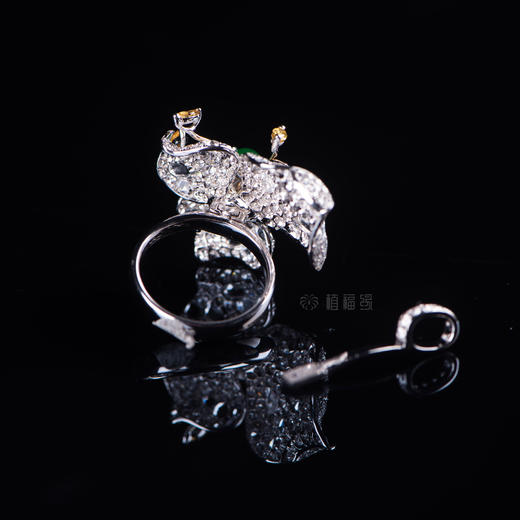 【绽放】满绿花戒指坠子两用-JZ12103036 商品图6