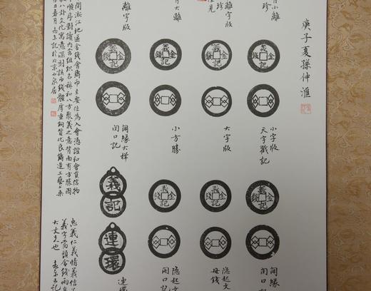 【古泉文创】《义字当头、金钱两边》泉拓挂轴 限量首发 商品图3