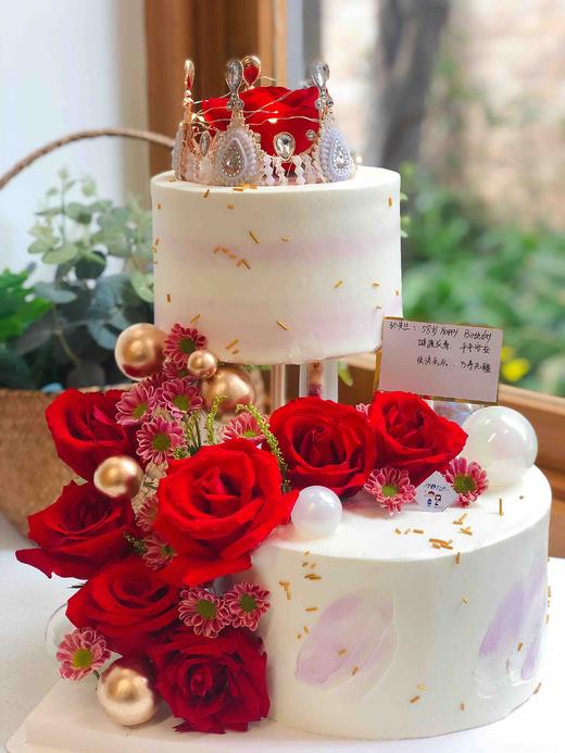 双层鲜花奶油蛋糕 下单前请仔细阅读商品详情 商品图0