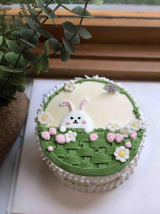 手绘兔子奶油蛋糕 下单前请仔细阅读商品详情 商品图1