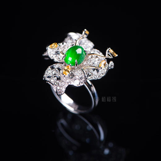 【绽放】满绿花戒指坠子两用-JZ12103036 商品图3