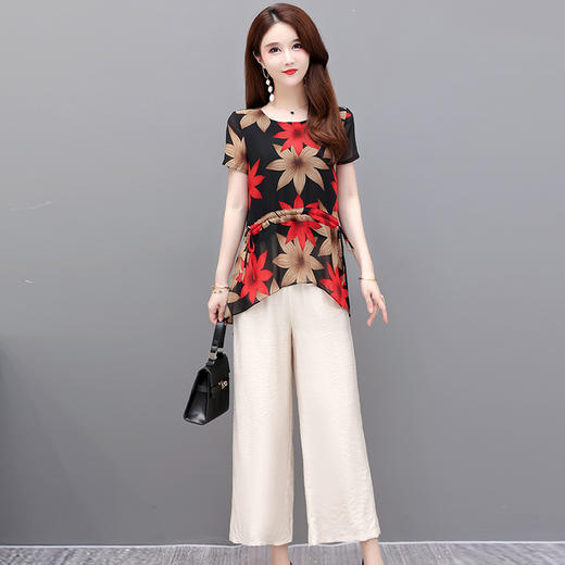 YWE  TYH278138修身气质优雅大码休闲套装 商品图2