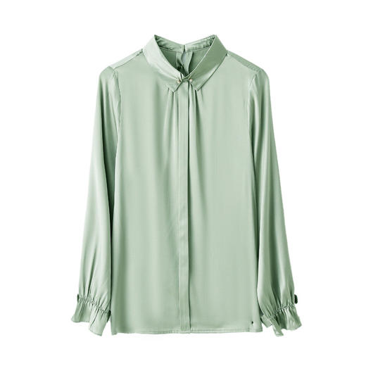 上海旗袍厂ASE-9039 花边圆领时尚真丝衬衫 商品图5