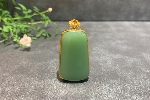 【御珠宫坊】金镶碧玉无事牌 商品图0