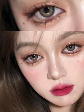 淡奶油（硅水凝胶）约14.5mm【瞳孔偏大可能会挡视线，介意慎拍】