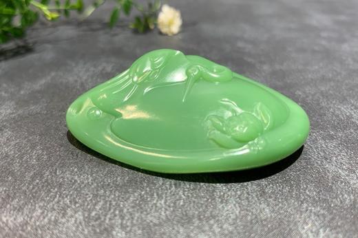 【御珠宫坊·传承系列】碧玉花鹤挂件 商品图4