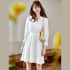 欧芮儿V领连衣裙2021新款夏收腰显瘦蕾丝拼接气质优雅复古法式裙 商品缩略图0