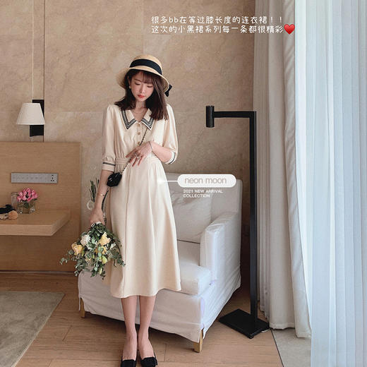 【金蘑菇菇 wonderland小黑裙】设计感小众连衣裙约会裙减龄少女 商品图2