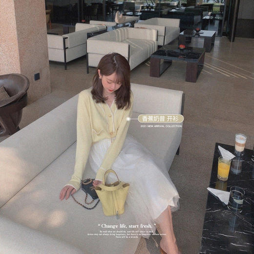 【金蘑菇菇 春日香香子】长袖/短袖 奶油色系设计感减龄针织衫 ！ 商品图5