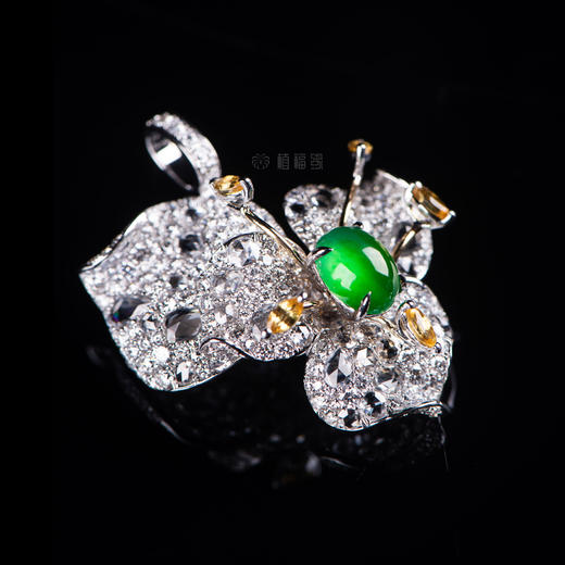 【绽放】满绿花戒指坠子两用-JZ12103036 商品图1