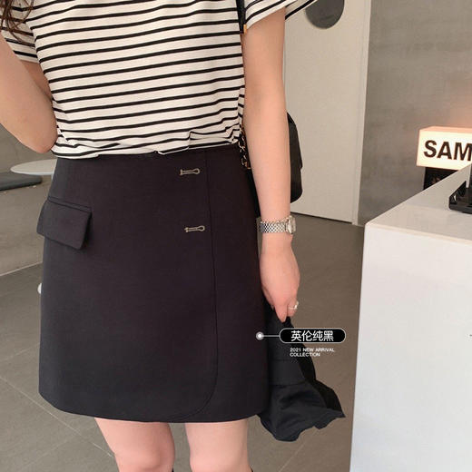 【金蘑菇菇 维他命小半裙】断码特价2件 不退不换~看好尺码，矮子乐裙裤！显高日常百搭a字高腰 商品图2