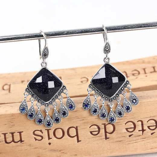 YSJ-EZA159新款民族风优雅气质流苏长款耳坠 商品图5