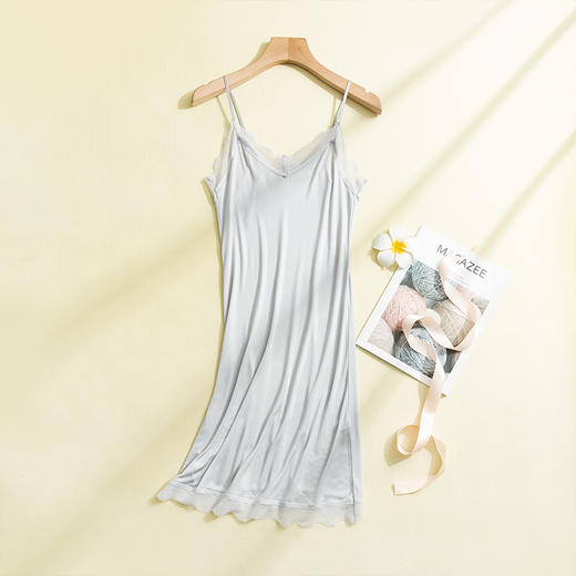 TG-TG03S150真丝吊带睡裙性感睡衣 蕾丝性感女桑蚕丝打底衬裙宽松 商品图7