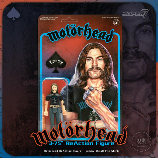 现货 Super7 Motorhead 摩托头 Lemmy 莱米 3.75 挂卡 新配色版 商品图0