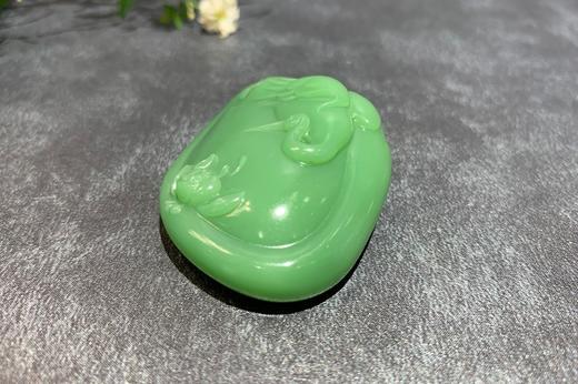 【御珠宫坊·传承系列】碧玉花鹤挂件 商品图2