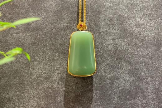 【御珠宫坊】金镶碧玉无事牌 商品图1