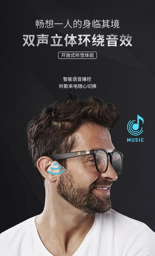 【智能眼镜】时尚与科技的完美融合，自带一副原装变色镜片或者染色镜片 商品图1