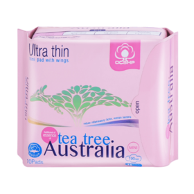 澳 小茶澳洲茶树精华迷你日用卫生巾190cm*10【中】 