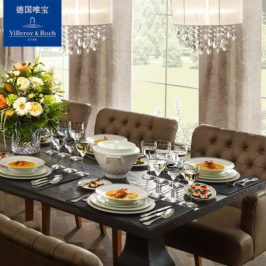 villeroyboch德国唯宝骨瓷餐具碗碟盘子菜盘家用骨瓷白色古典康图 商品图4