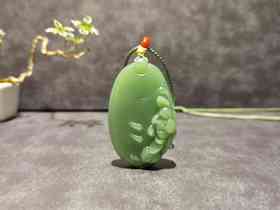 【御珠宫坊·传承系列】碧玉花鱼牌