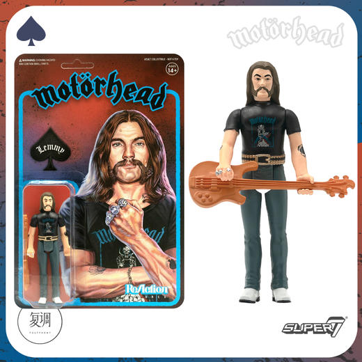 现货 Super7 Motorhead 摩托头 Lemmy 莱米 3.75 挂卡 新配色版 商品图2