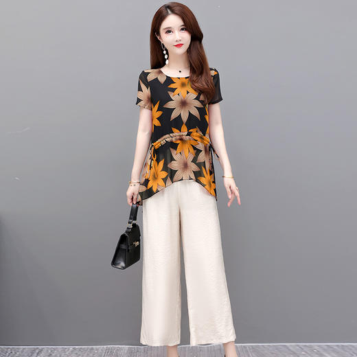 YWE  TYH278138修身气质优雅大码休闲套装 商品图1