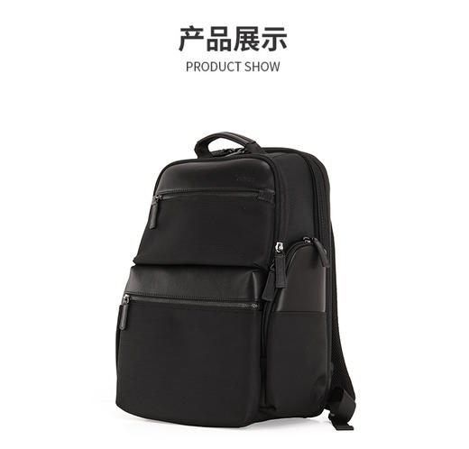 银座简约双肩包休闲商务背包男士包851-020211 商品图0