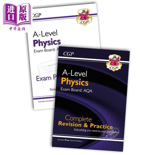 CGP Complete Revision + Exam Practice Physics A-Level物理包 完整复习和考试练习 AQA考试第1&2年 高中 16岁 商品图0