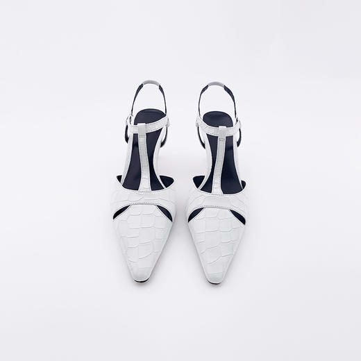 SAFICOO 气质方头细带设计 真皮高跟slingbacks 凉鞋 商品图1