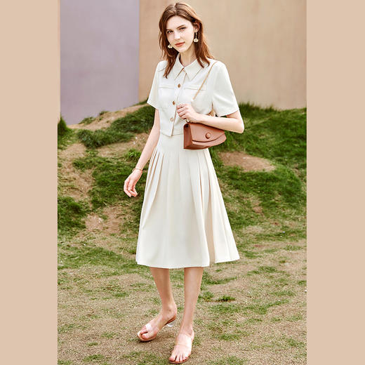 欧芮儿时尚套装女2021新款时尚两件套气质收腰显瘦法式套装裙 商品图1